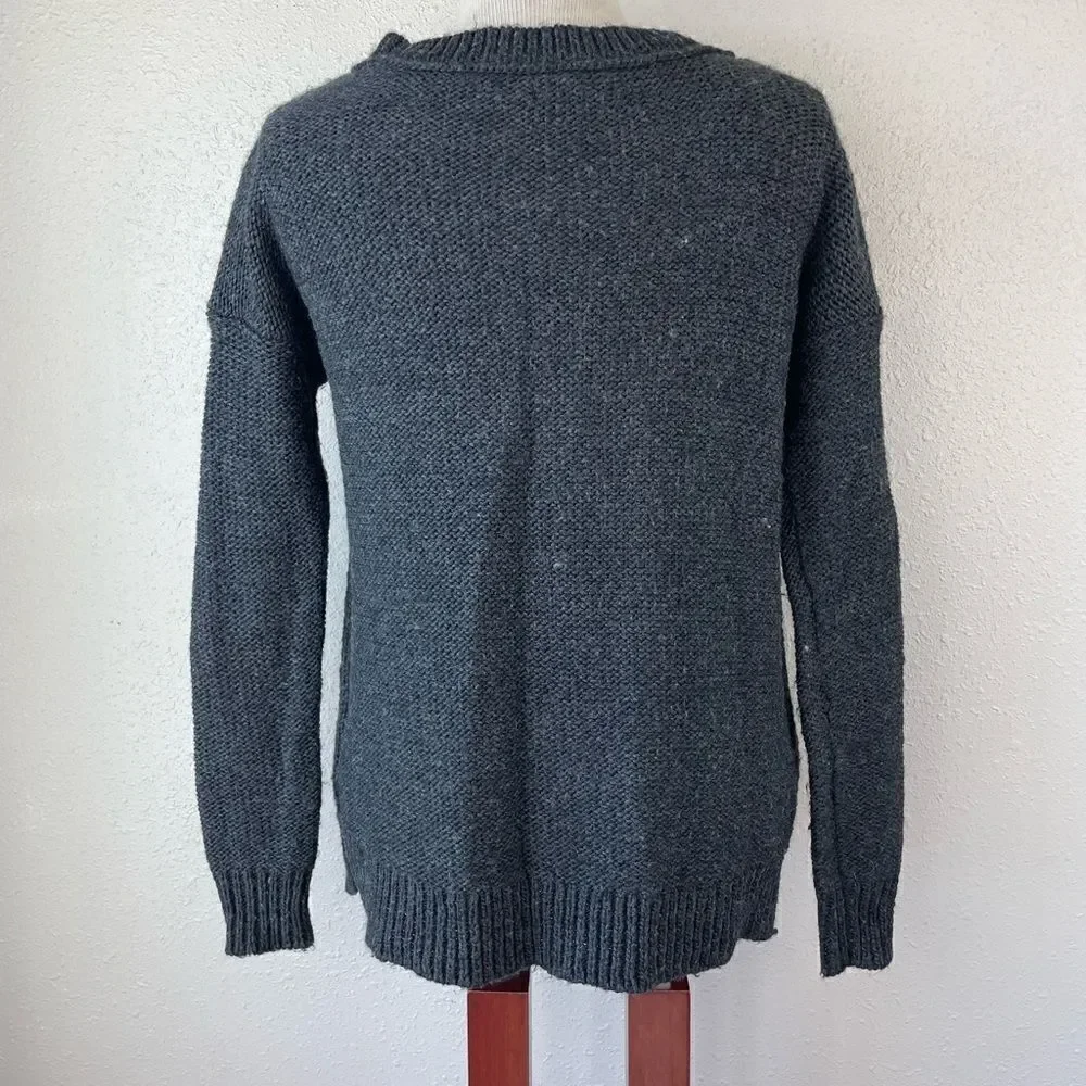 American Eagle Charcoal Gray Wool Blend Sweater Size XS EUC